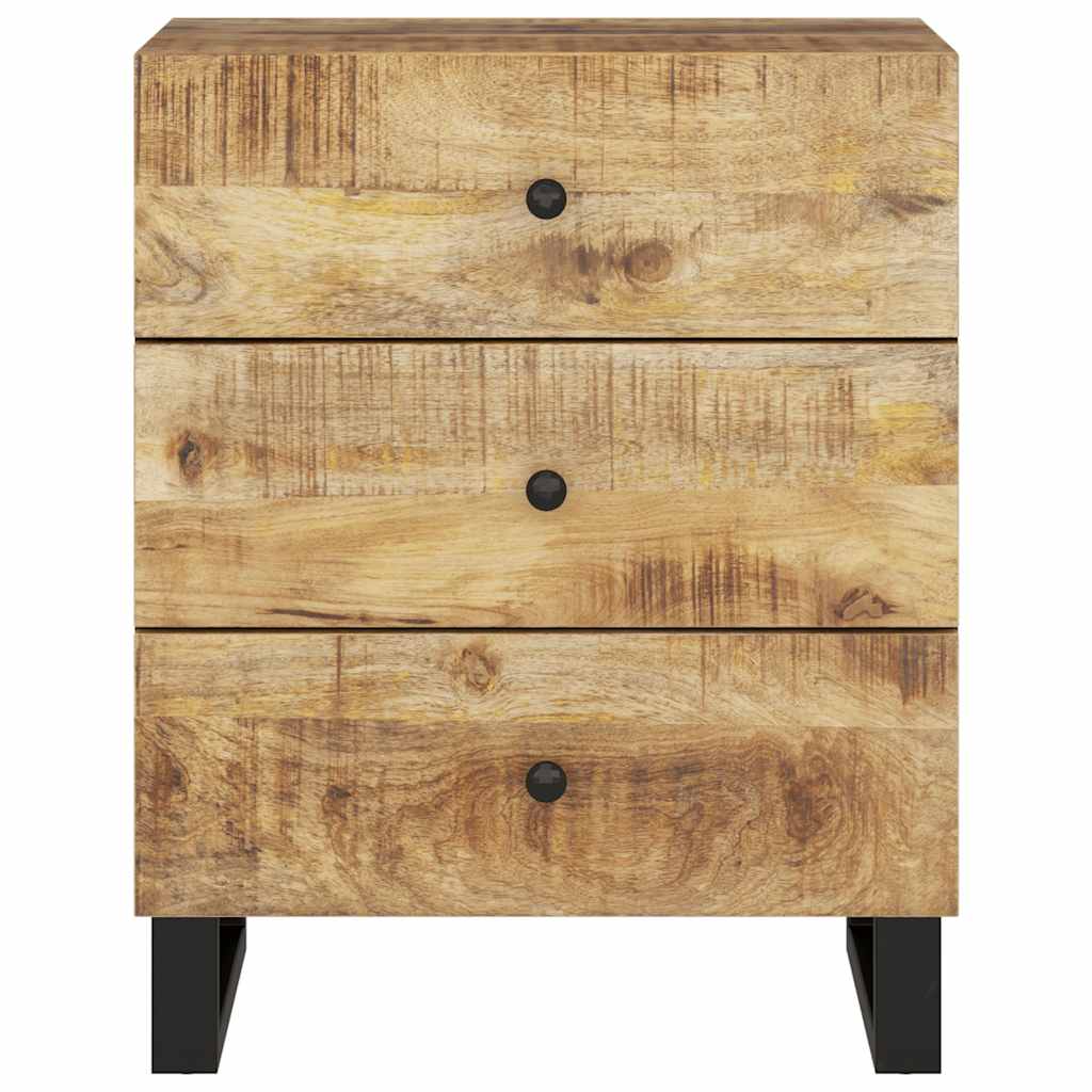 Nachttisch 50x33x62 cm Massivholz Mango & Holzwerkstoff