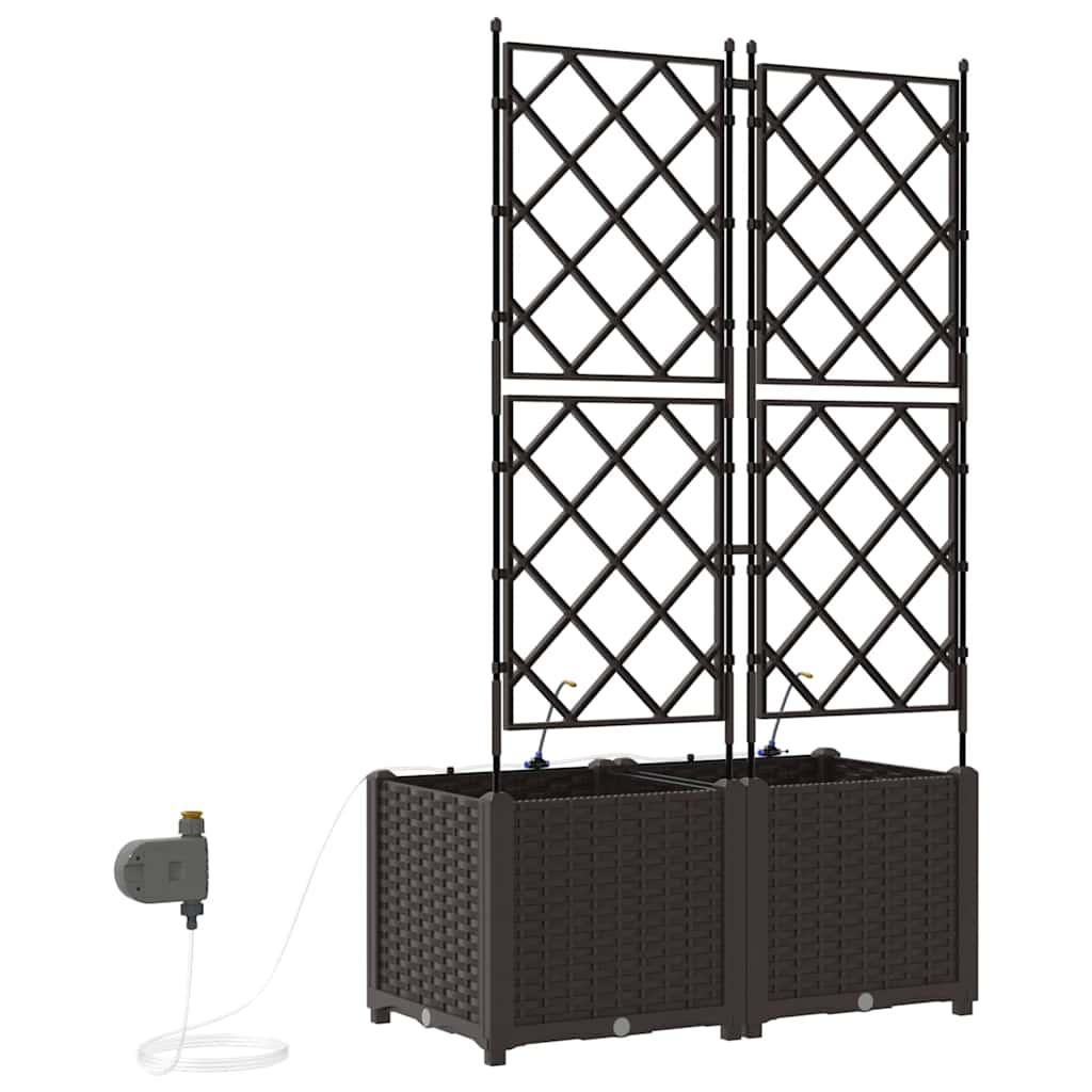 Garten-Pflanzgefäß 4 Stk. Braun 160 x 40 x 22 cm PP