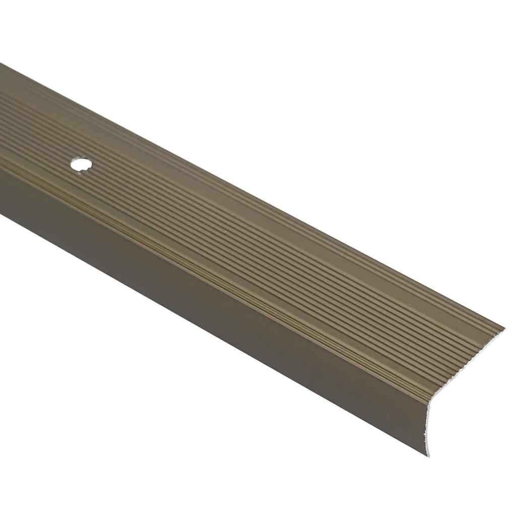 Treppenkantenprofile in L-Form 15 Stk. Aluminium 90 cm Silbern