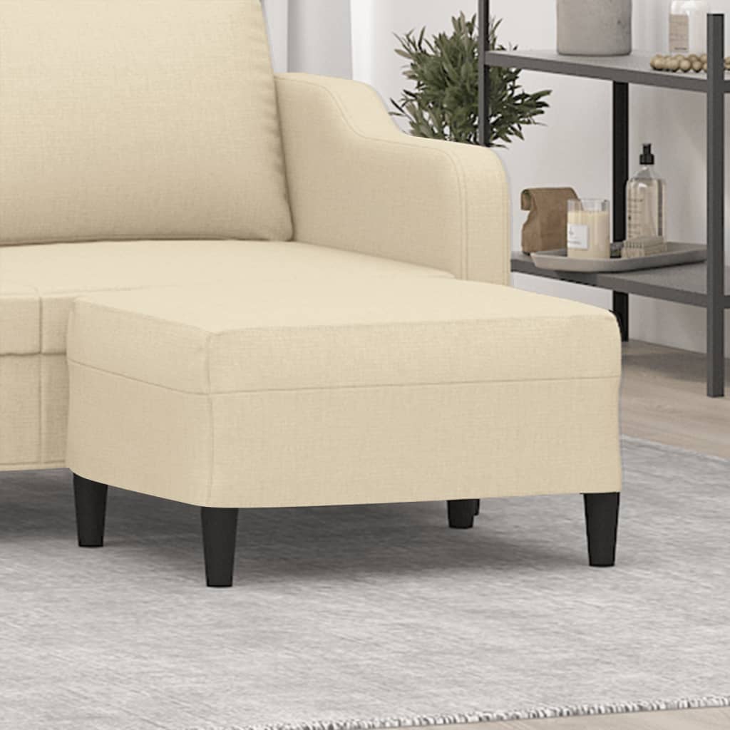 Fußhocker Hellgrau 60x50x41 cm Stoff