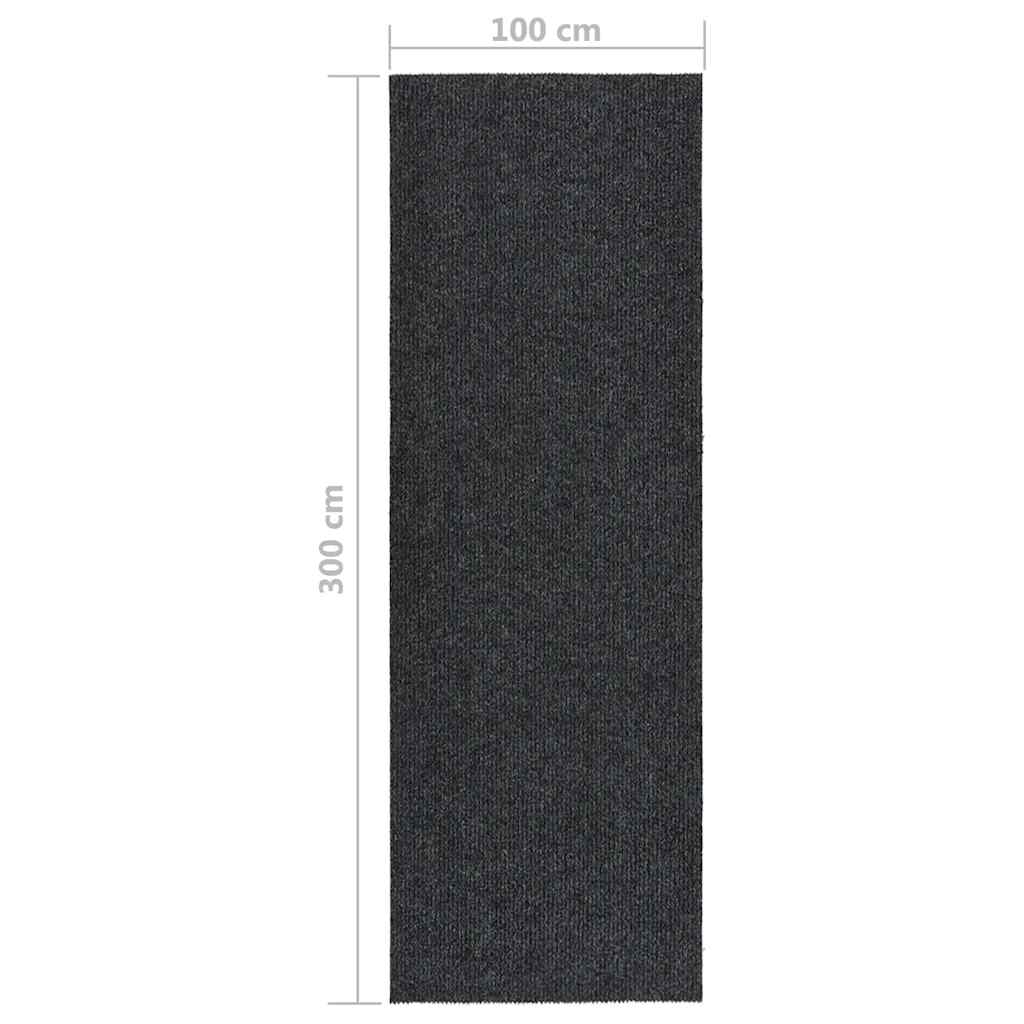 Teppichläufer Grau 80 x 150 cm Stoff