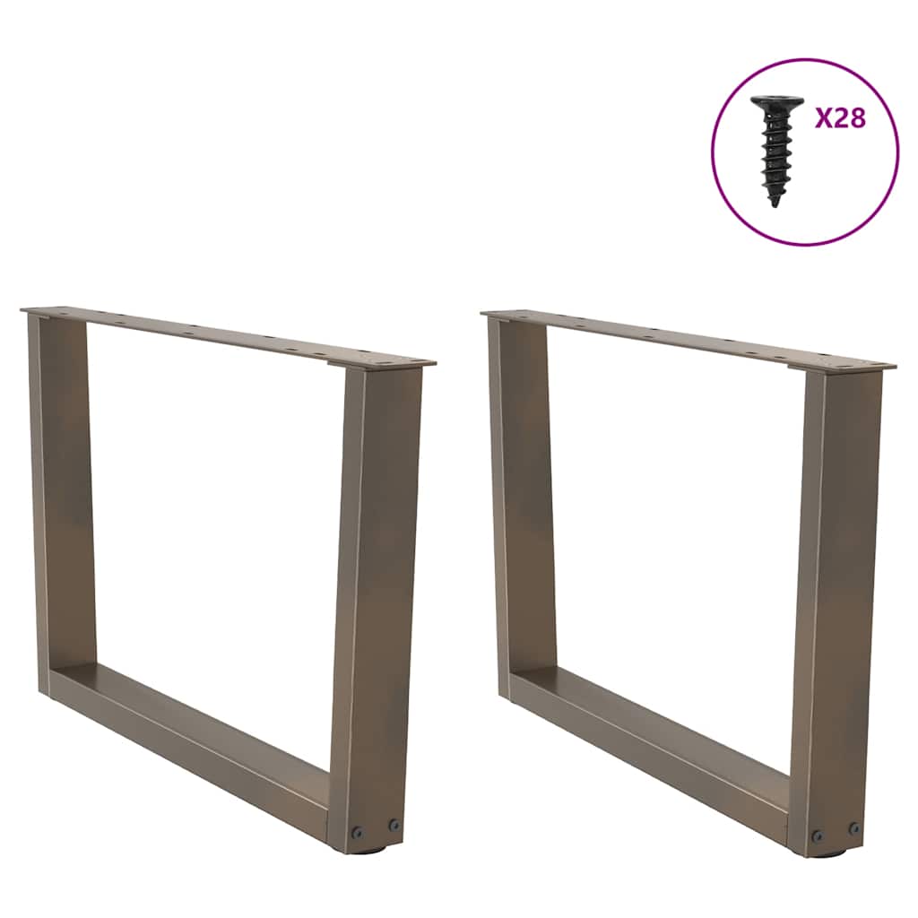 Couchtischbeine V-Form 2 Stück Schwarz 30x(30-31,3) cm Stahl