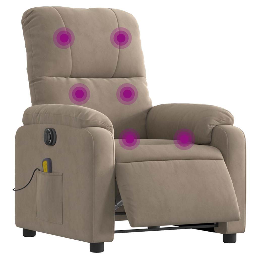 Relaxsessel Elektrisch Braun Mikrofasergewebe