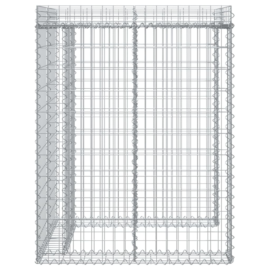 Gabionen-Mülltonnenbox 110x91x120 cm Verzinktes Eisen