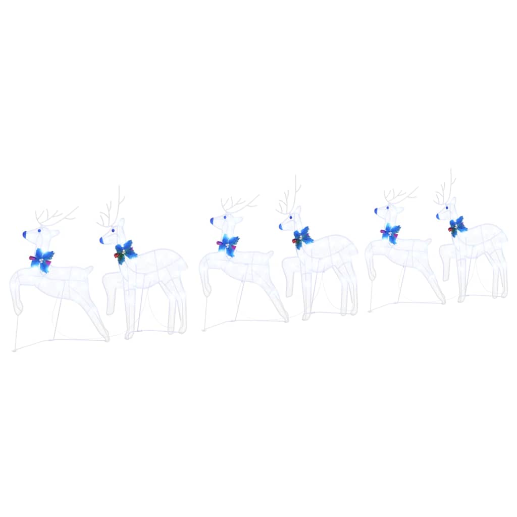 LED Rentiere 4 pcs Gold Stoff