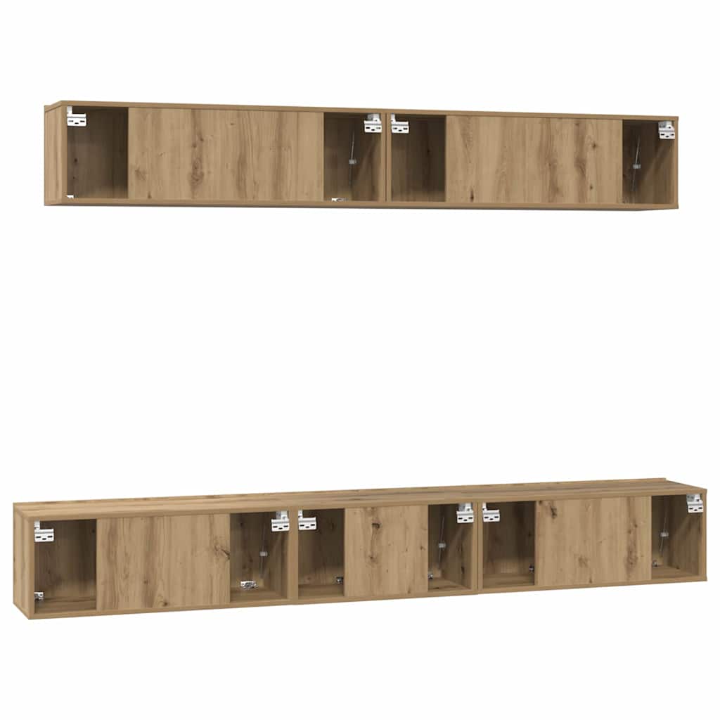 5-tlg. TV-Schrank-Set Weiß Holzwerkstoff