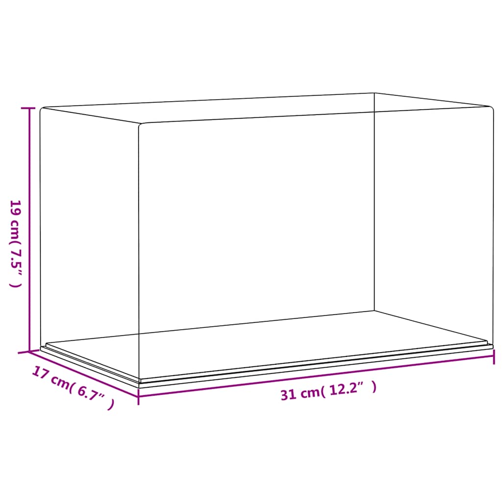 Vitrine Transparent 14x14x22 cm Acryl