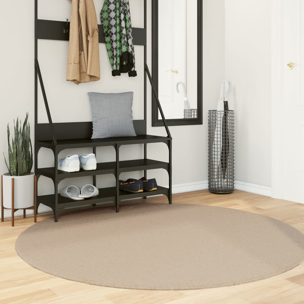 Teppich HUARTE Kurzflor Weich und Waschbar Anthrazit 60x110 cm