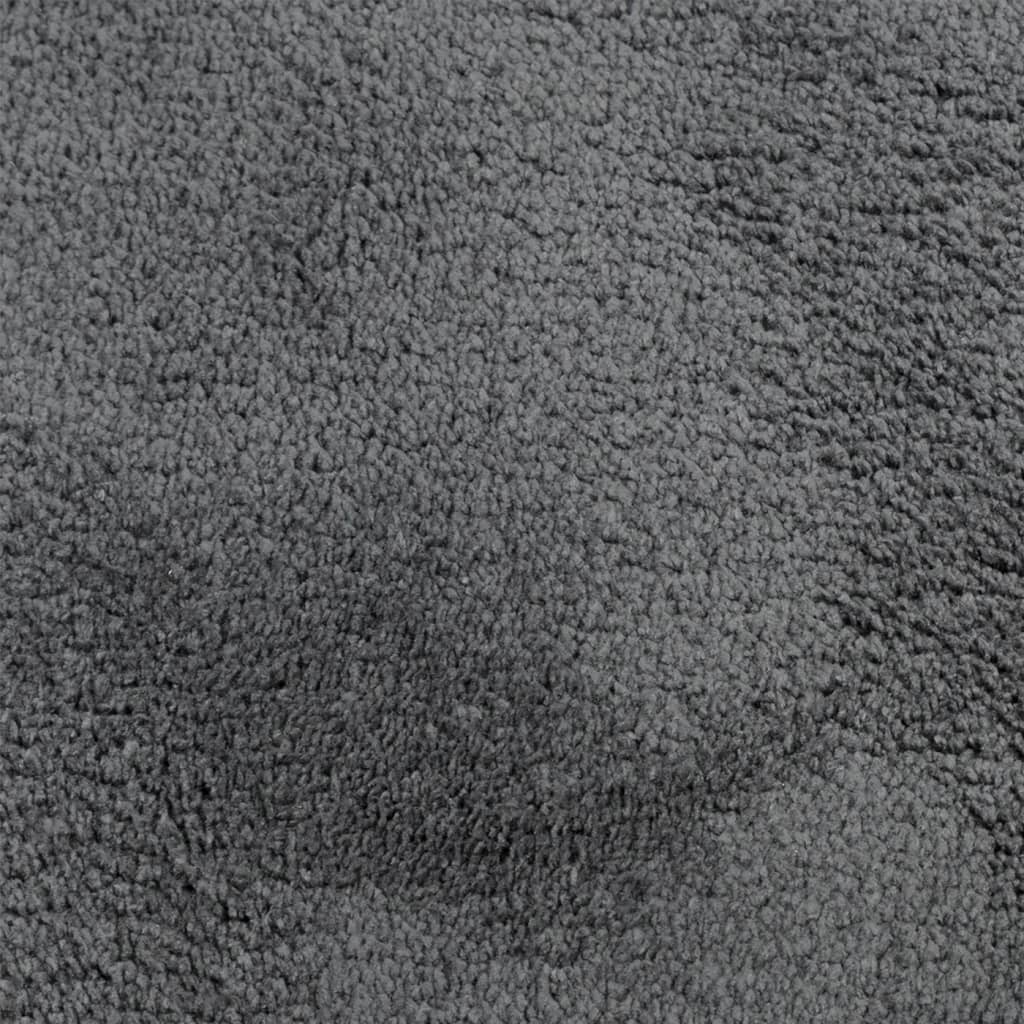 Teppich OVIEDO Kurzflor Anthrazit 120x120 cm