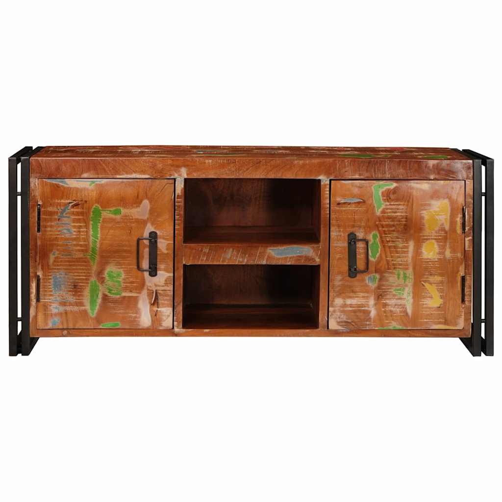 TV-Schränk mit Regal Braun 120 x 33 x 50 cm Massivholz Akazie