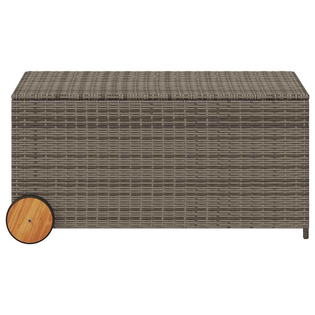 Gartentruhe Schwarz 283L Poly Rattan
