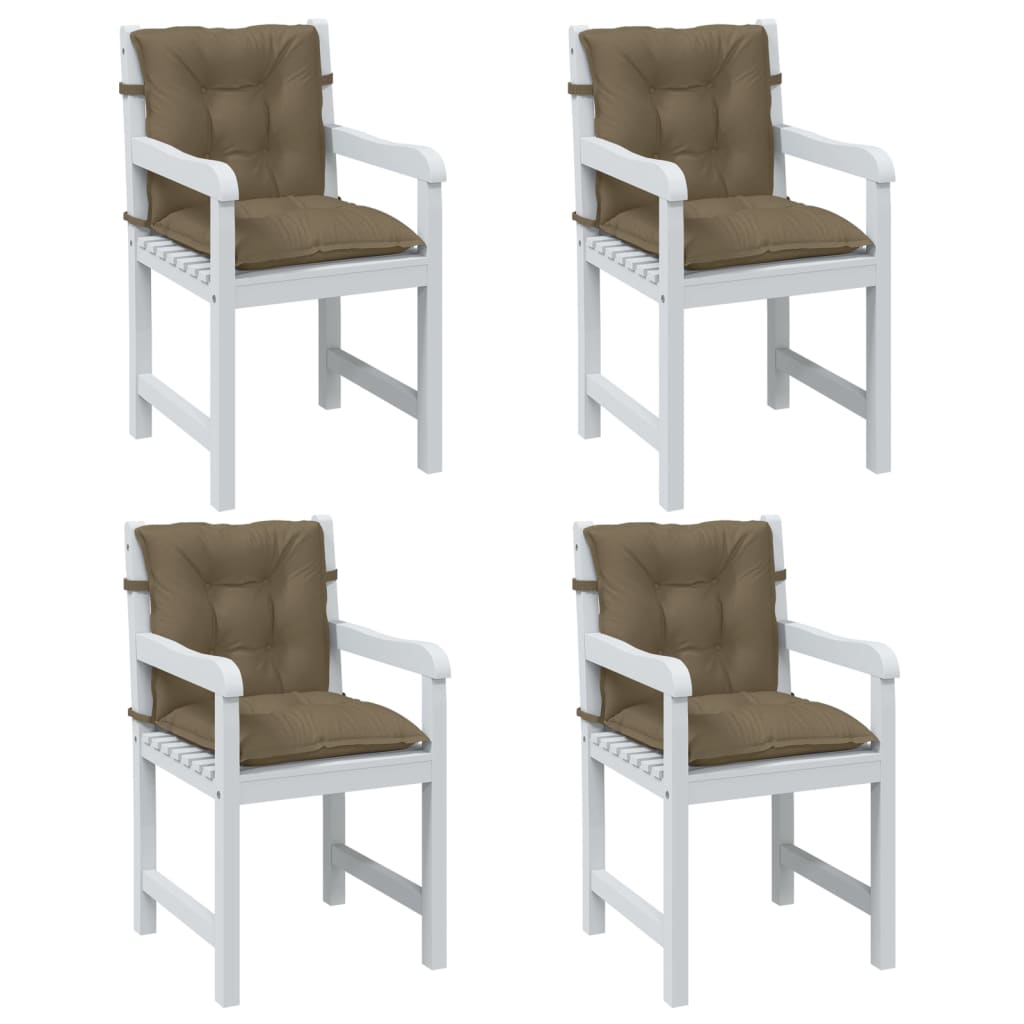 Niedriglehner-Auflagen 2 Stk Melange Anthrazit 100x50x7cm Stoff