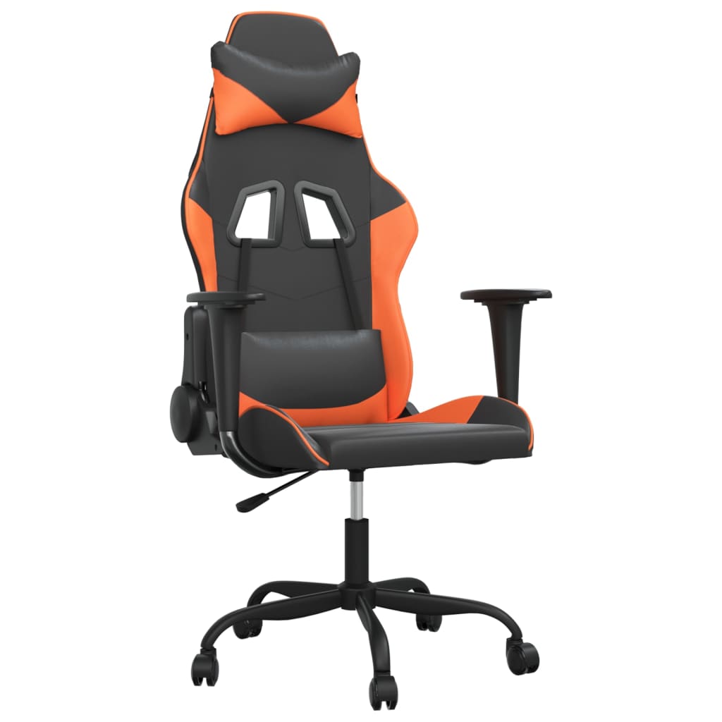 Gaming-Stuhl mit Massagefunktion Schwarz und Rot Kunstleder