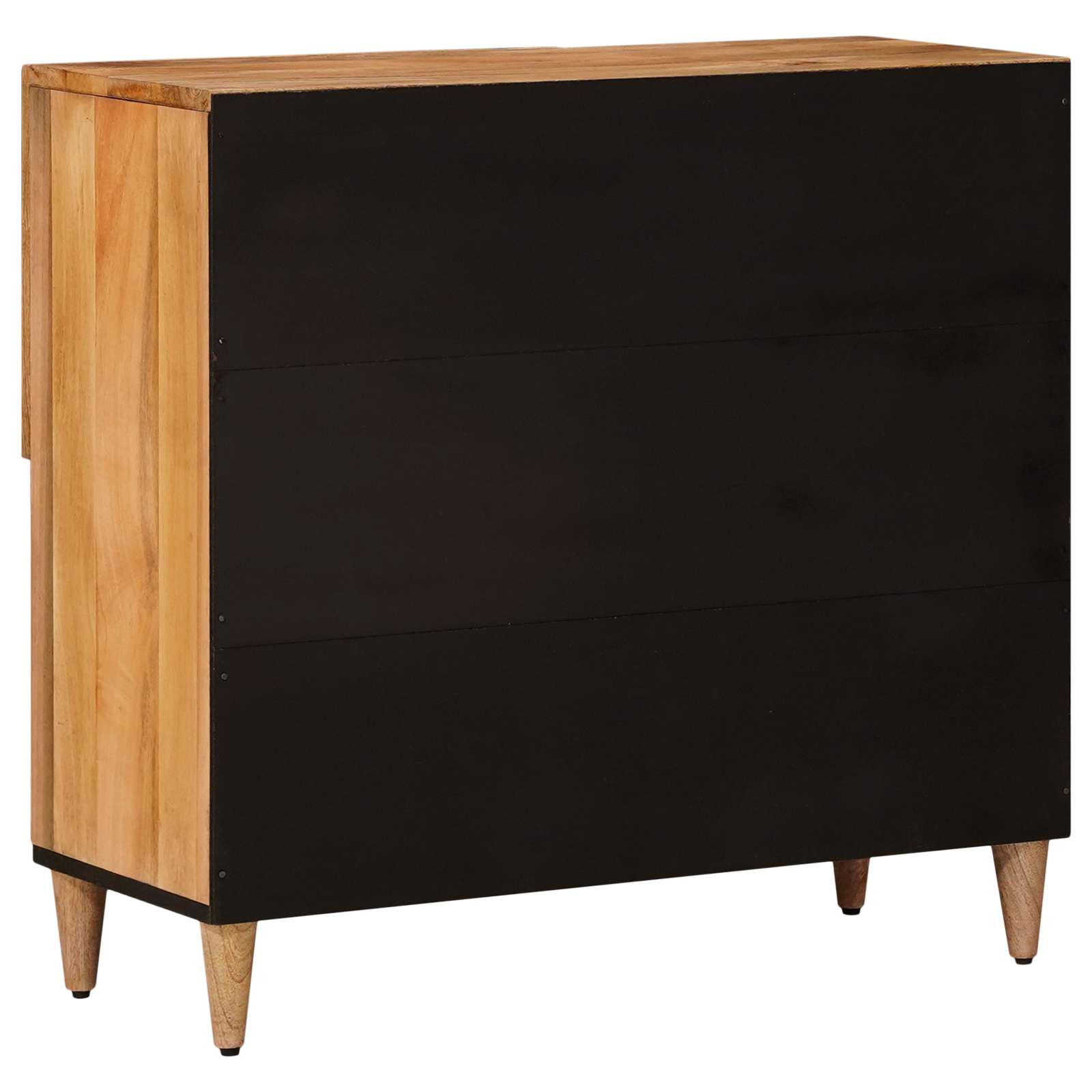 Sideboard mit Speicher Walnuss 80 x 33 x 75 cm Massivholz Mango