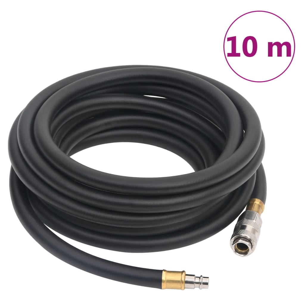 Hybrid-Luftschlauch Schwarz 0,6" 20 m Gummi und PVC
