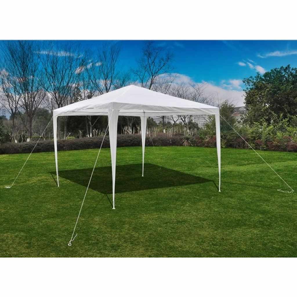 Partyzelt 400 x 300 x 255 cm Rot PE und Stahl