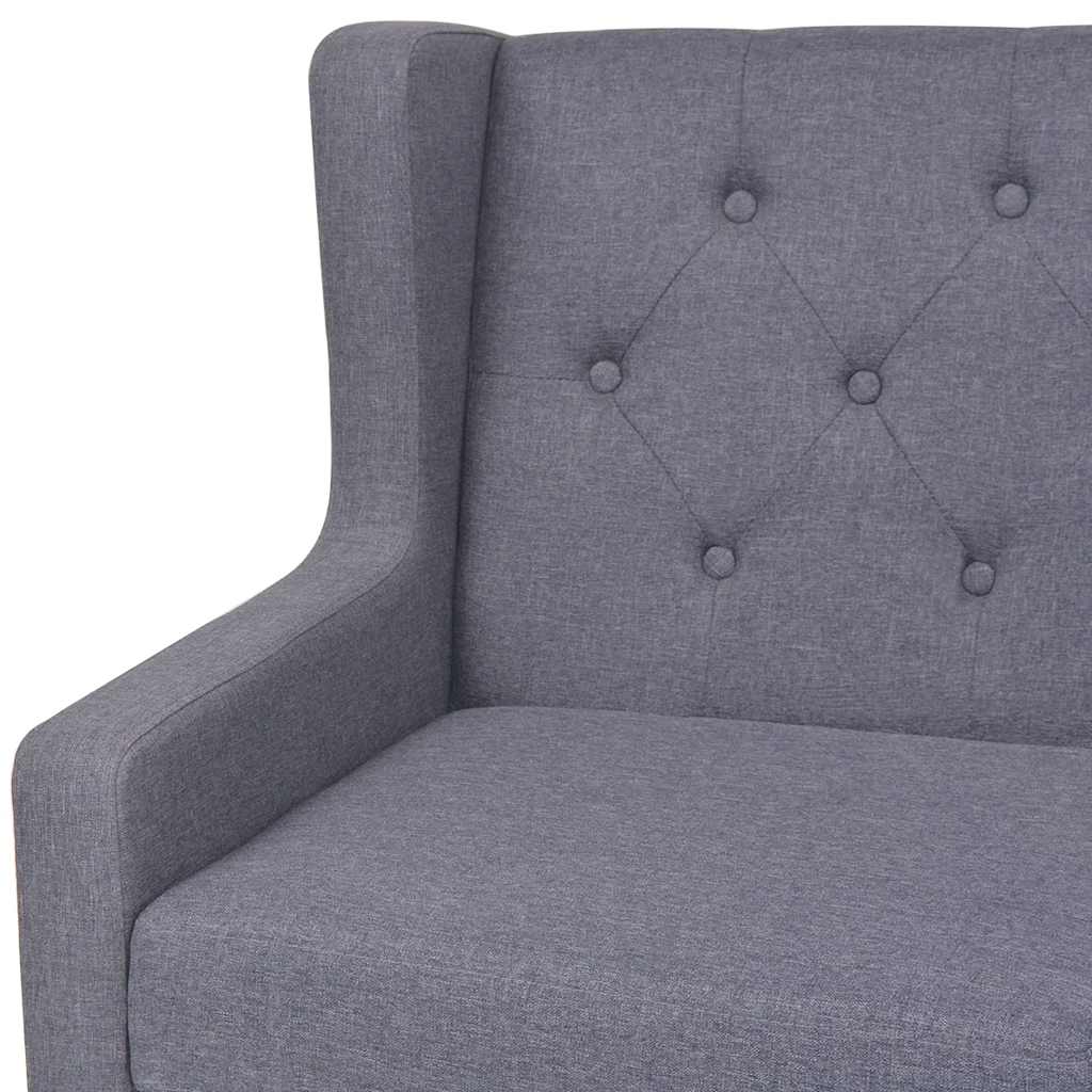 2-Sitzer Sofa Stoff Cremeweiß