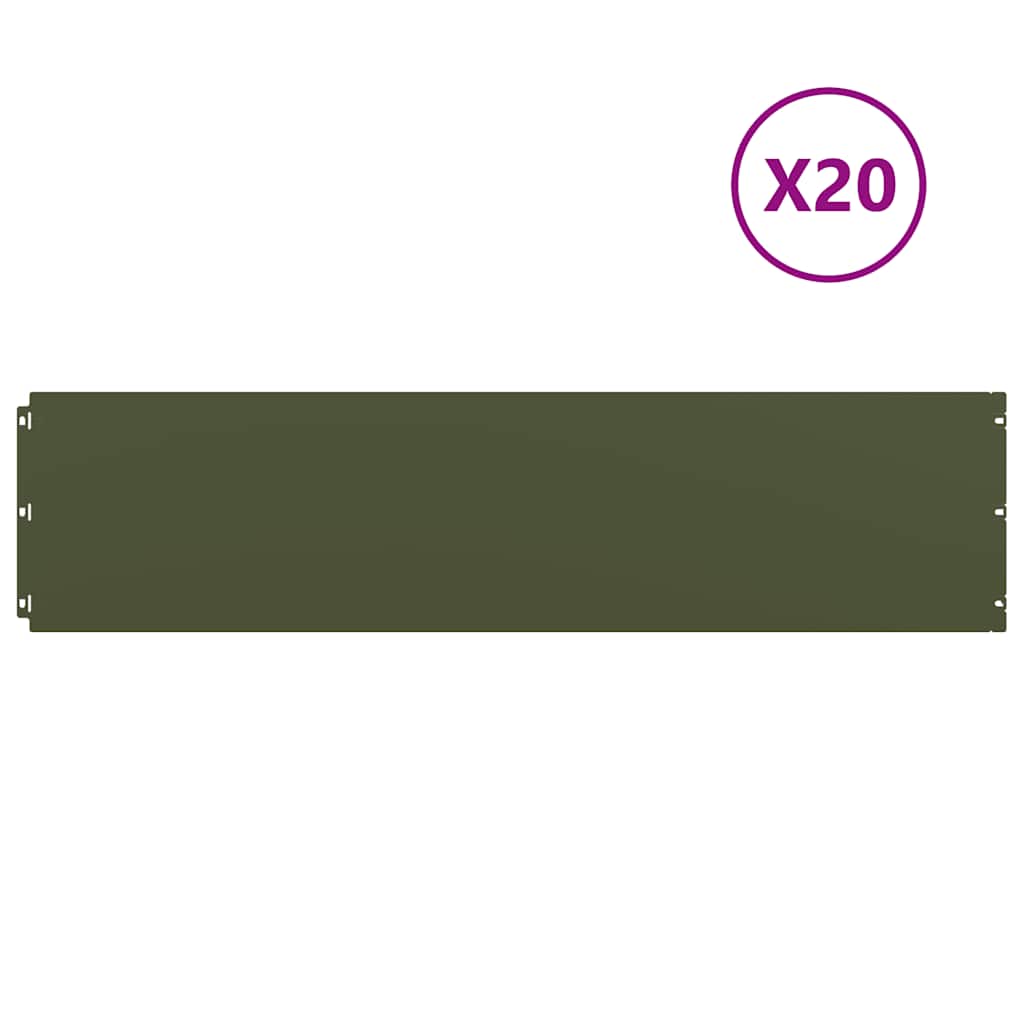 Raseneinfassung 10 pcs 10 x 103 cm Wetterfeststahl Rostig