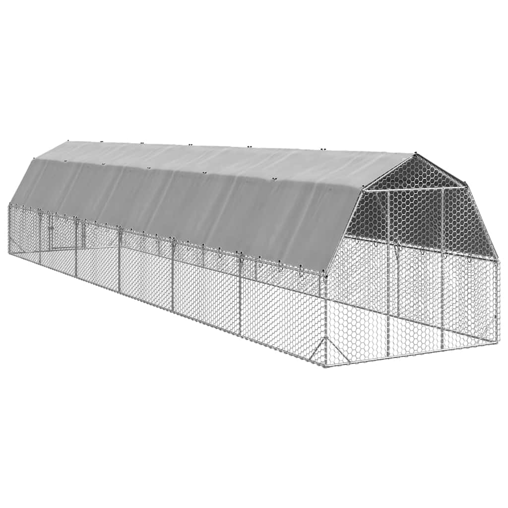 Hühnerstall 2,5x4x2,25 m Verzinkter Stahl