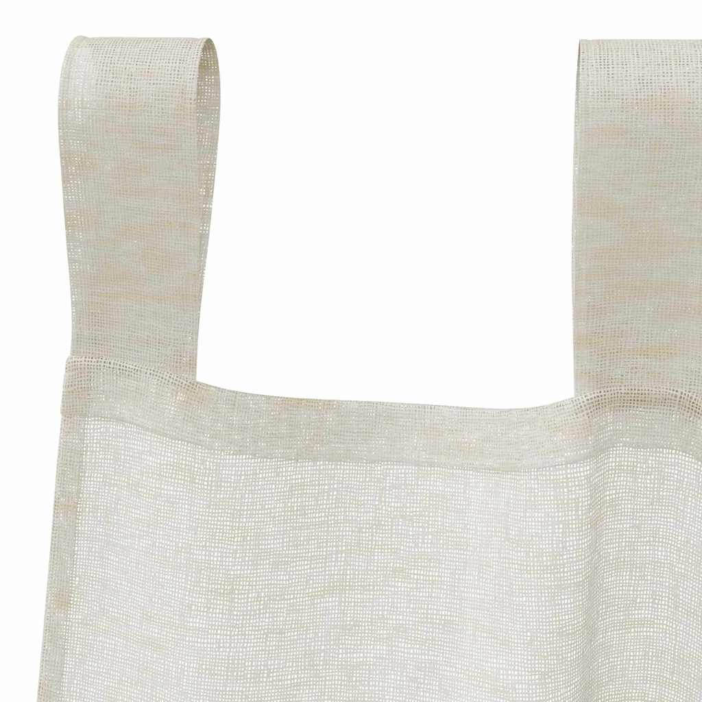 Voile-Vorhang mit Vorhängen 2 pcs Weiß 140 x 140 cm Polyester
