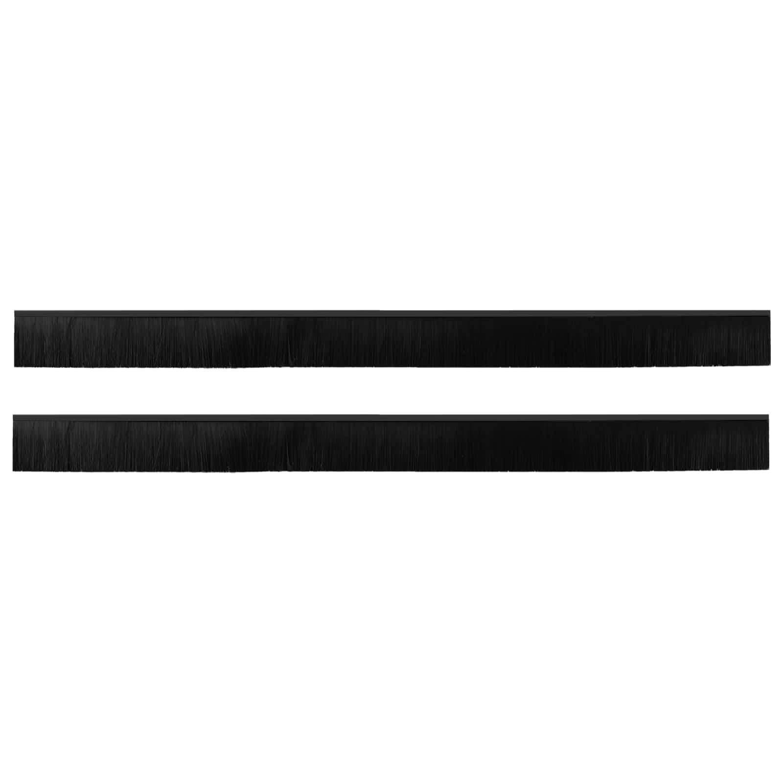 Selbstklebende Türbürstendichtungen 2 pcs Braun 100 cm
