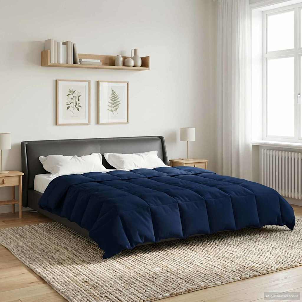 Winterbettdecke Gepolstert Anthrazit 240 x 260 cm Mikrofaser