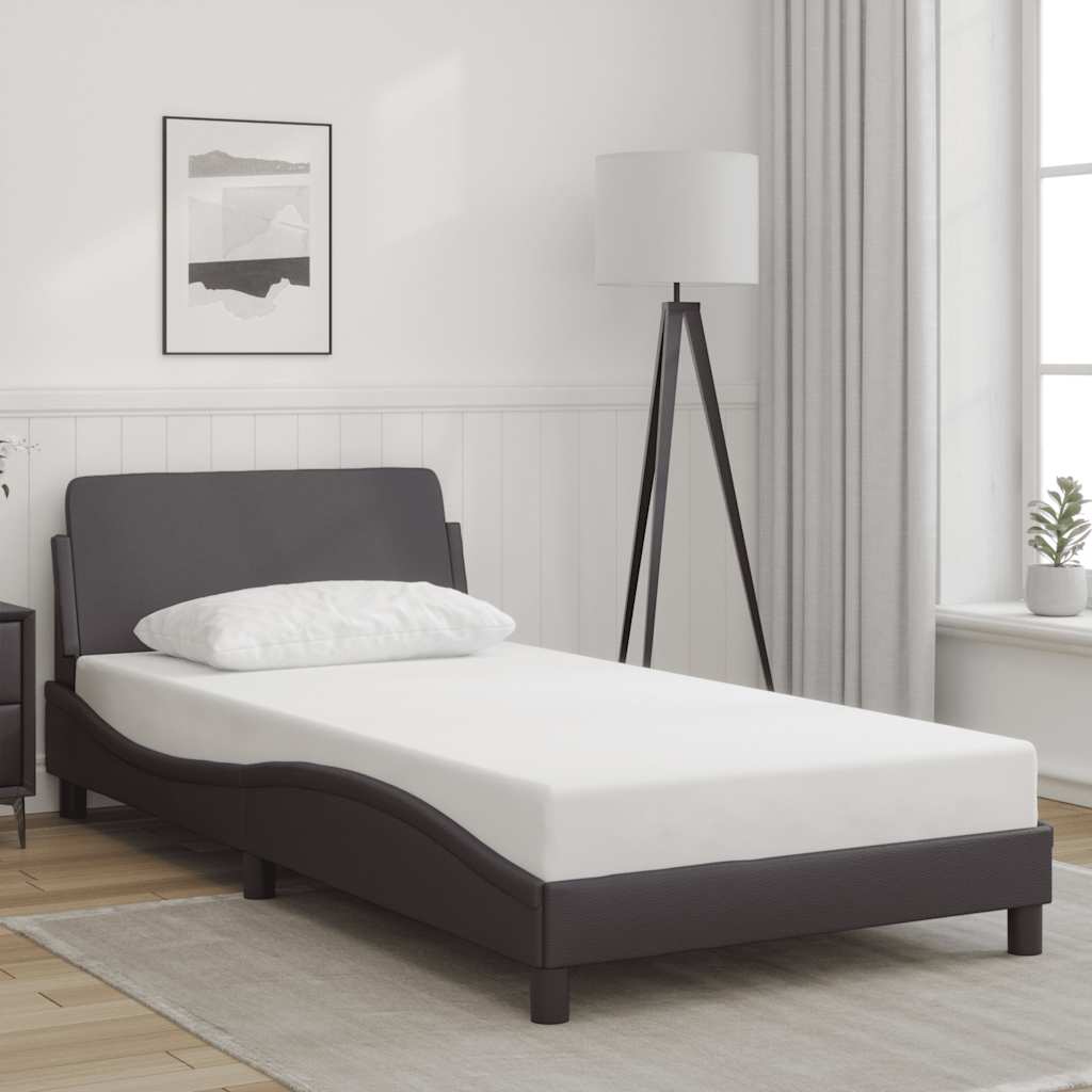Bettgestell "Dover" Schwarz 80x200 cm Kunstleder