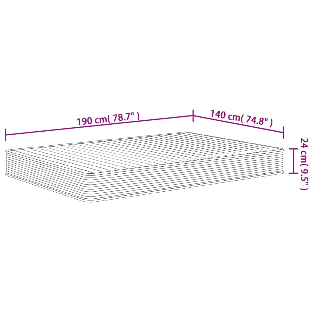 Matratze Schaumstoff Mittelweich 80x200 cm