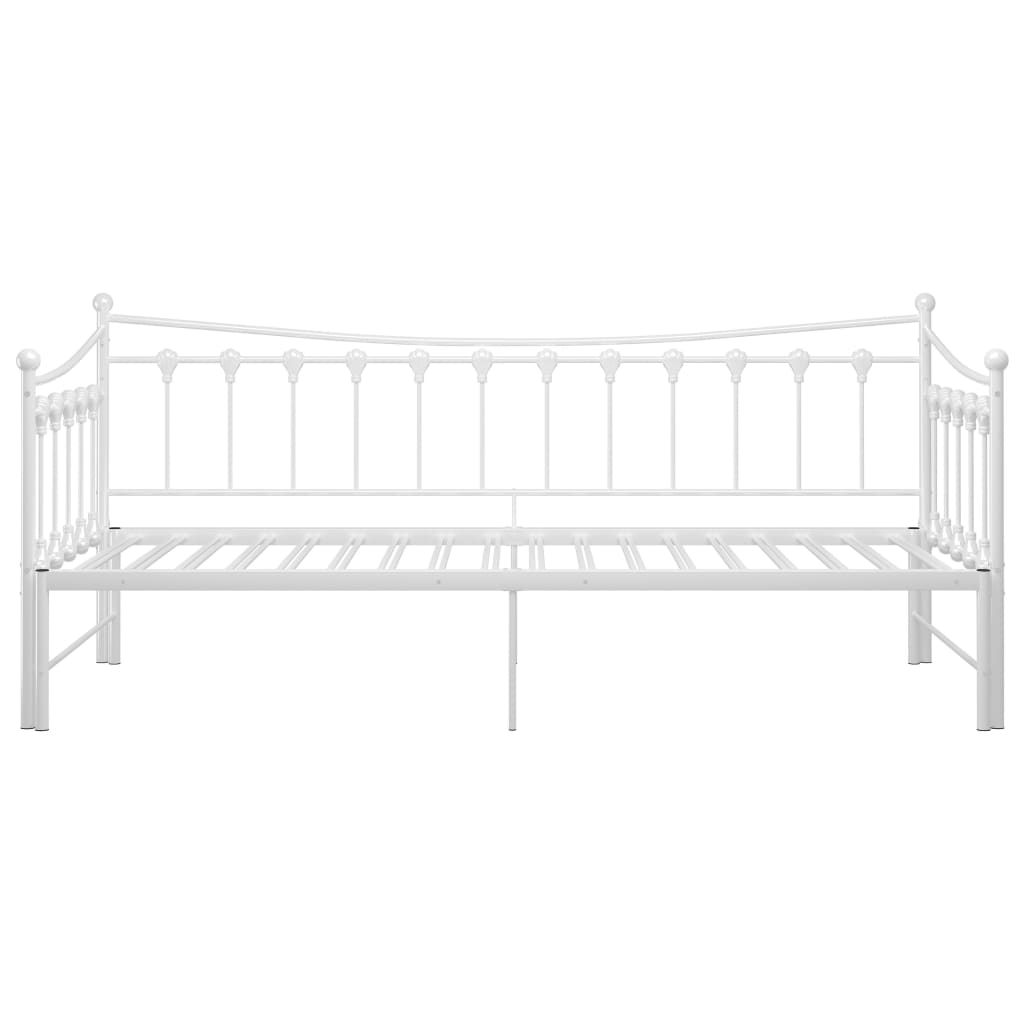 Ausziehsofa Bettgestell Schwarz Metall 90x200 cm