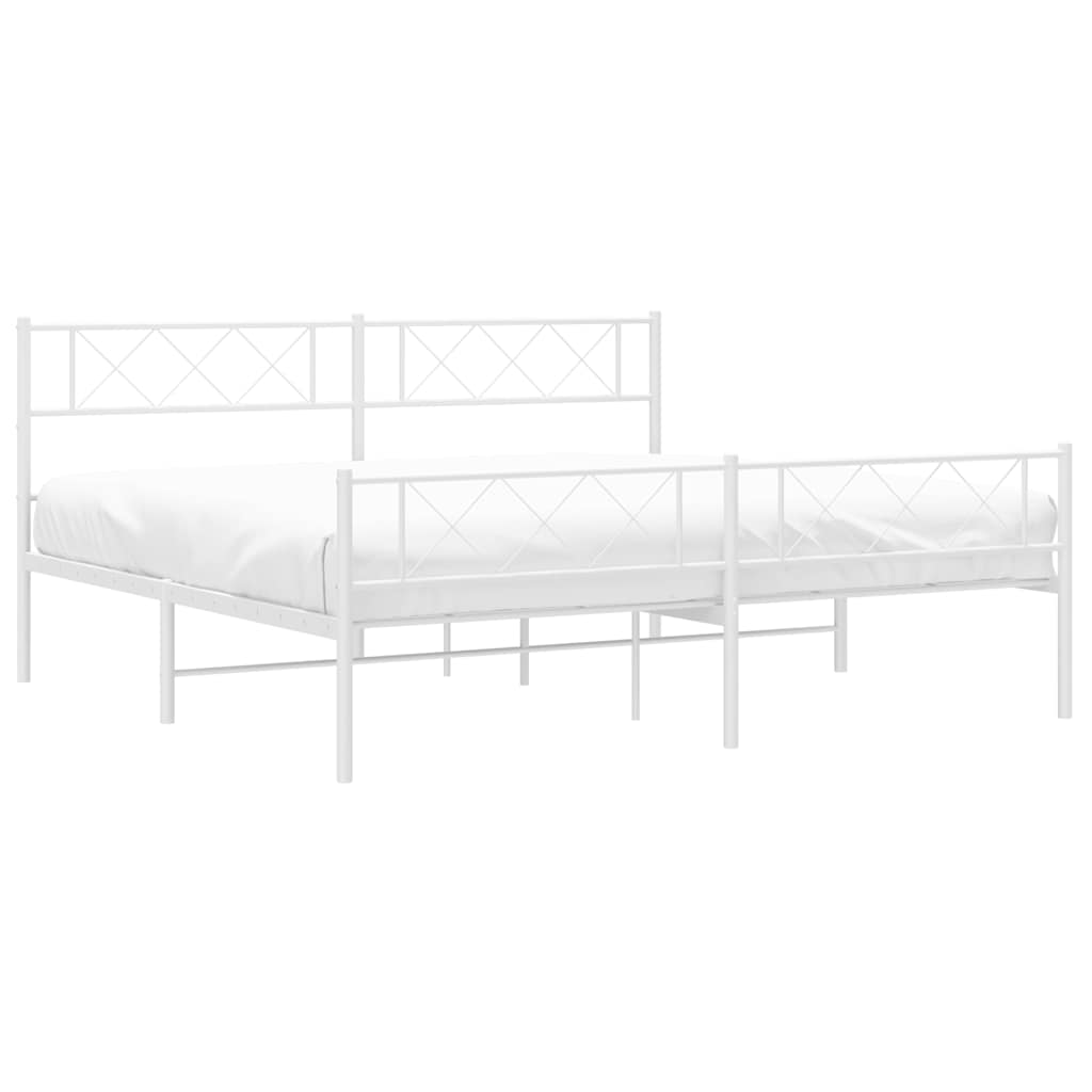 Bettgestell mit Kopfteil Metall Schwarz 100x190 cm