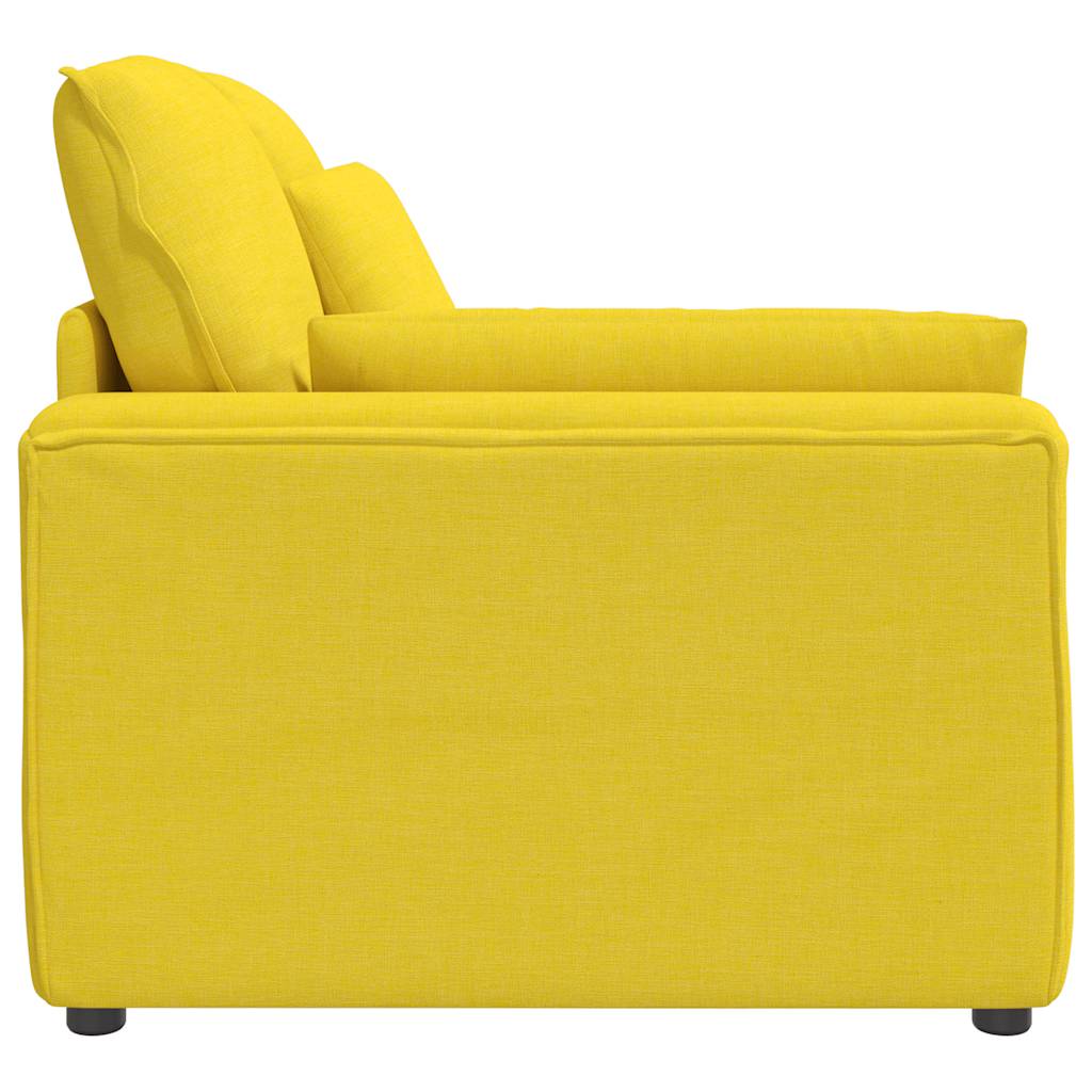 Modulares Sofa Endmodul mit Armlehne Kissen Hellgrau 100 cm