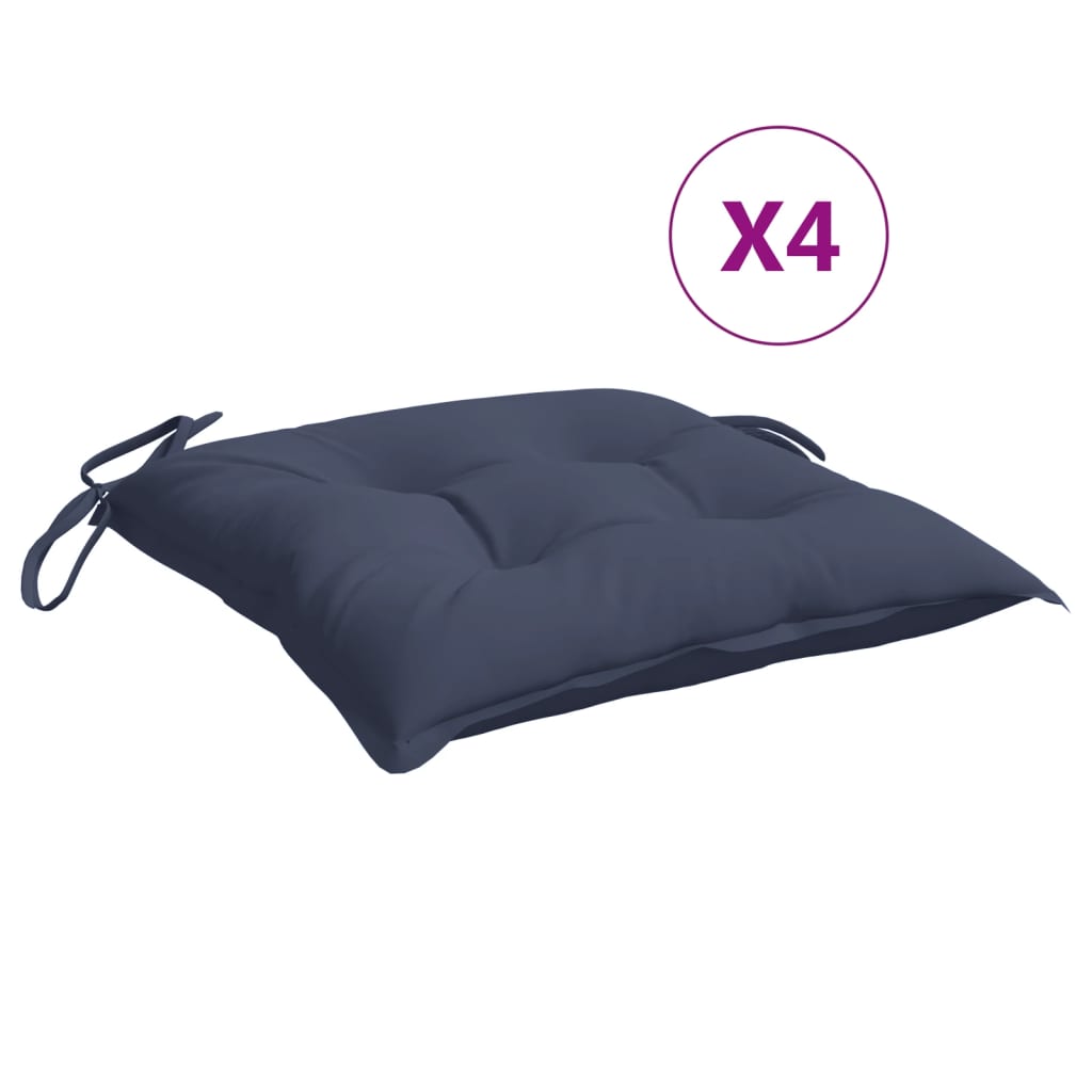 Stuhlkissen 4 Stk. Hellblau 40x40x7 cm Oxford-Gewebe