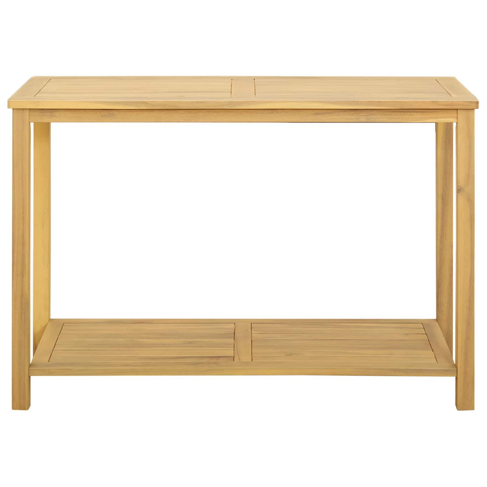 Gartenkonsole Tisch Helles Akazienholz 80 x 35 x 75 cm