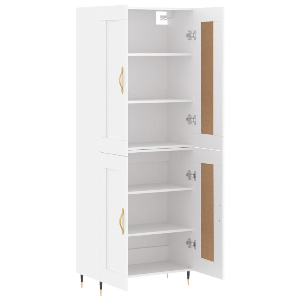 Highboard Betongrau 69,5x34x180 cm Holzwerkstoff