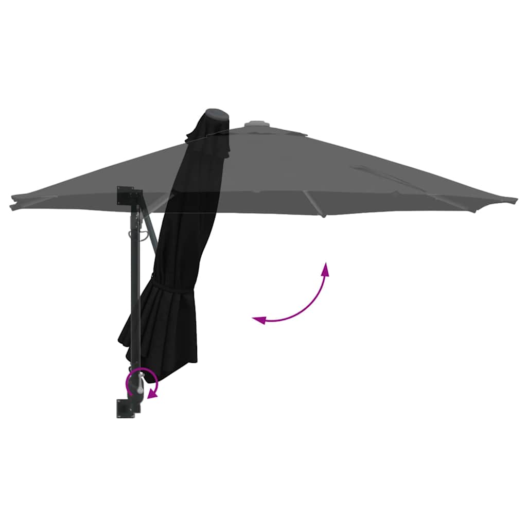 Garten-Sonnenschirm Sand 248 x 248 x 148 cm Polyester und Stahl