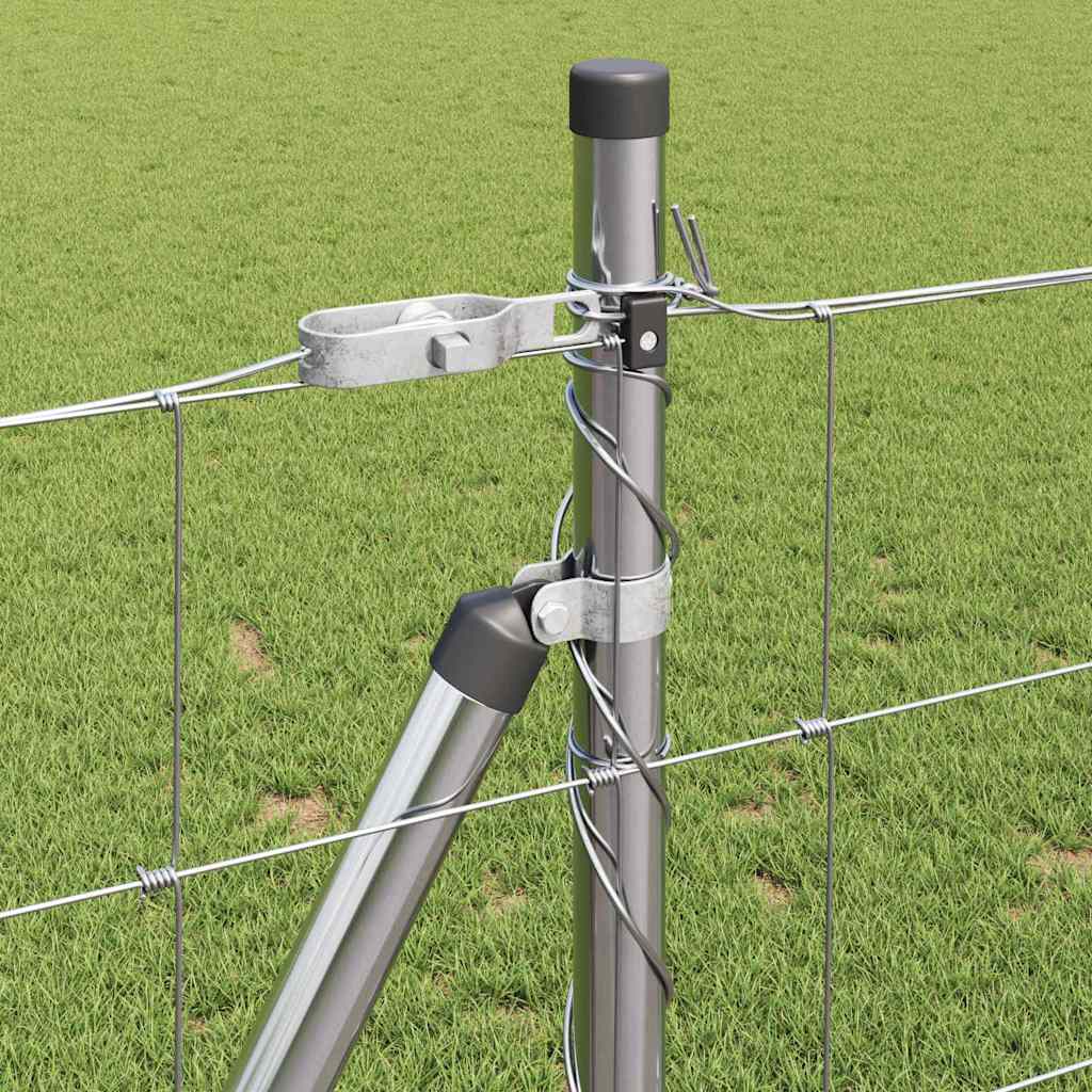 Ground Fix Geschweißter Drahtzaun 25 x 0,8 m Silber Netz