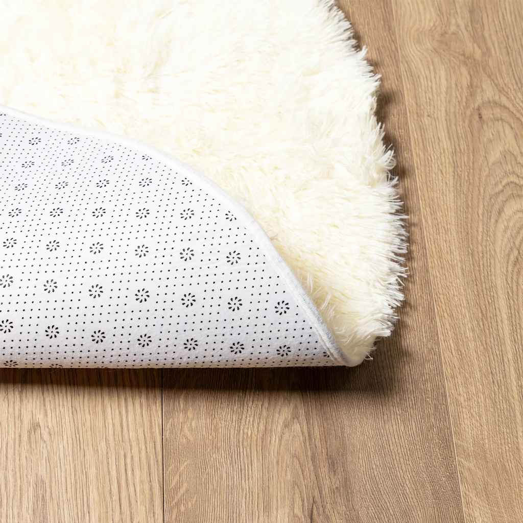 Teppich Shaggy Hochflor NAVARRA Beige 60x100 cm Polyester