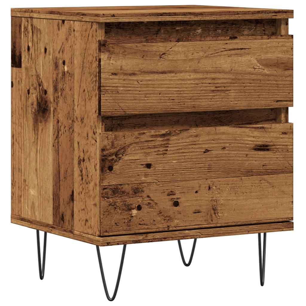 Bettschrank Schwarz Eichen-Optik 40 x 35 x 50 cm Holzwerkstoff