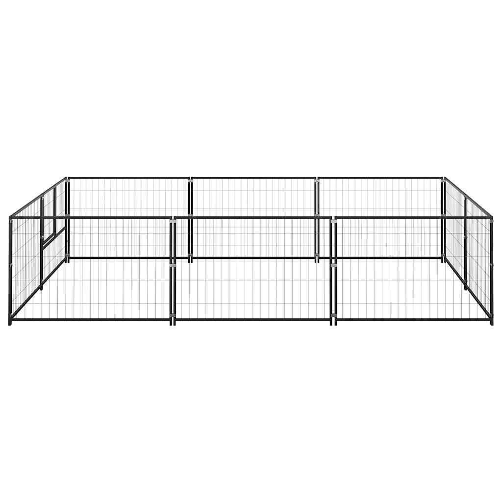 Hundezwinger Schwarz 4 m² Stahl