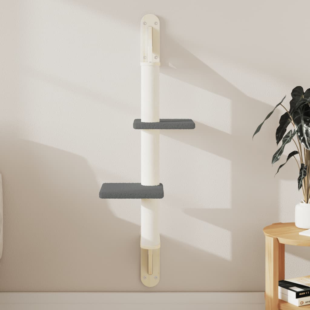 Kratzbaum mit Kratzsäule Wandmontage Creme 108 cm