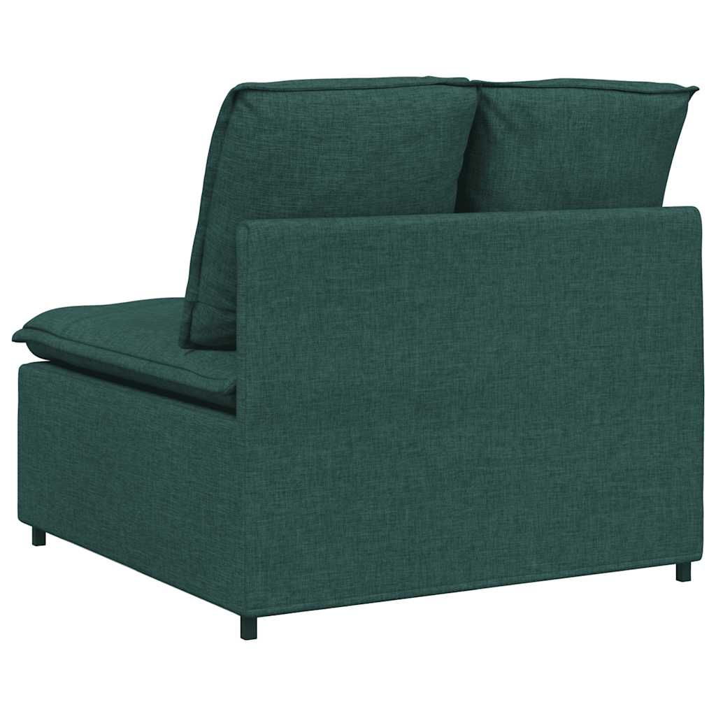 Modulares Sofa Endmodul mit Armlehne Kissen Hellgrau 100 cm