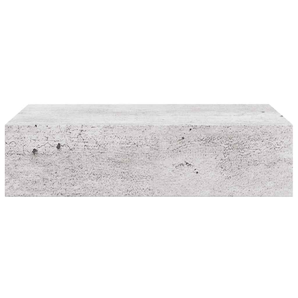 Wandregal mit Schublade Weiß 40x23,5x10 cm MDF