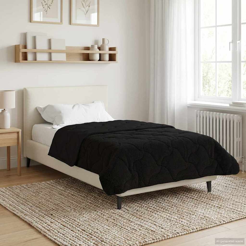 Winterbettdecke Gepolstert Anthrazit 135 x 200 cm