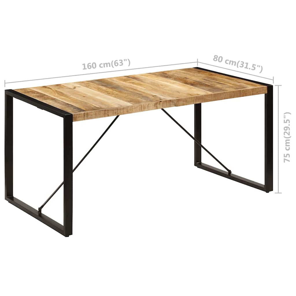 Esstisch 220x100x75 cm Massivholz Akazie