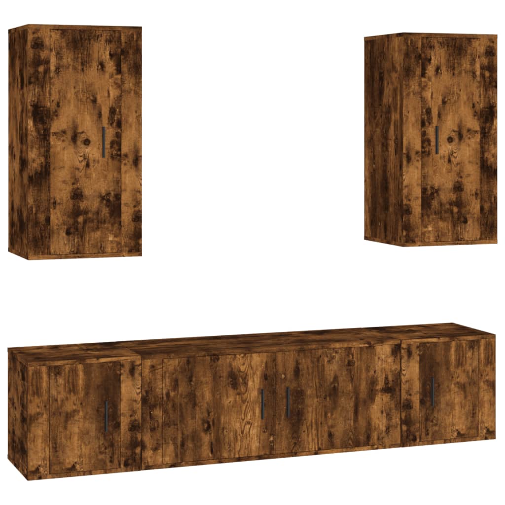 5-tlg. TV-Schrank-Set Weiß Holzwerkstoff