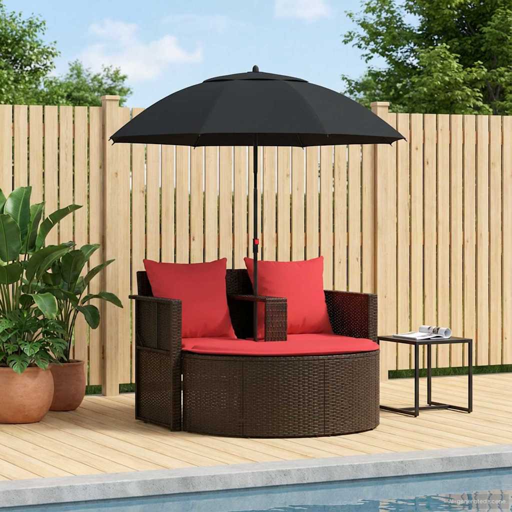 Garten-Sofa mit Kissen 8 pcs Beige und Hellgrau Poly-Rattan