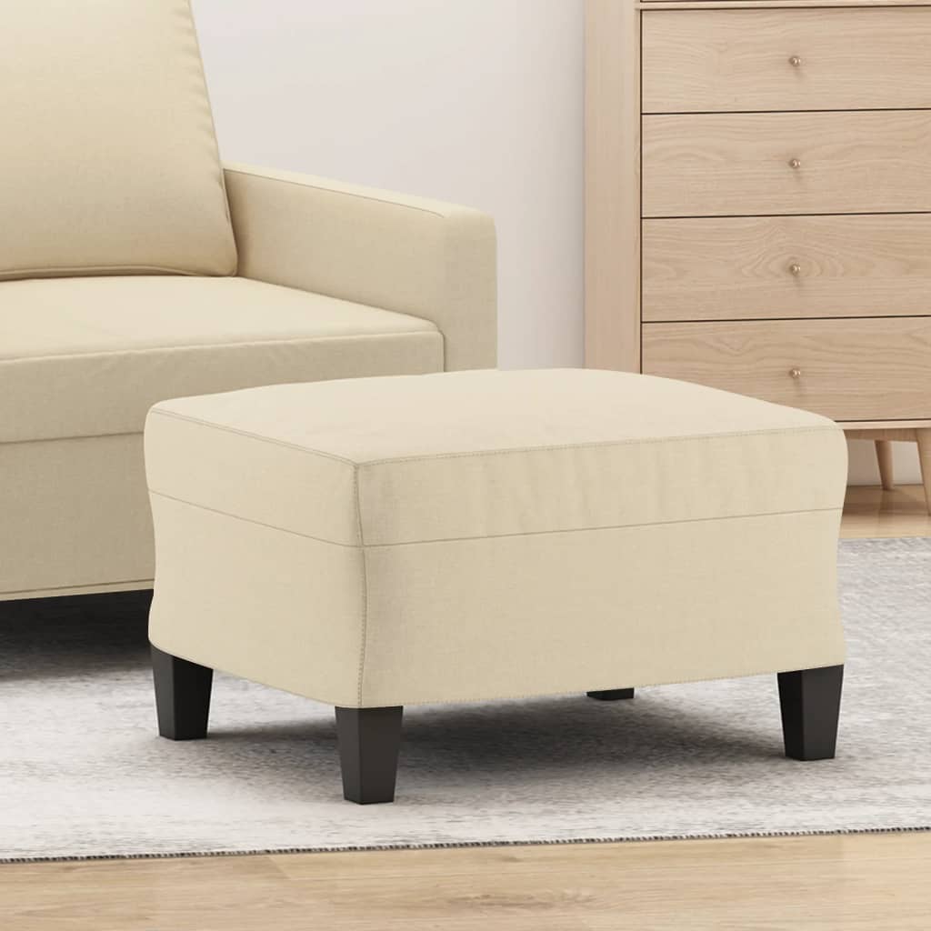 Fußhocker Hellgrau 60x50x41 cm Stoff