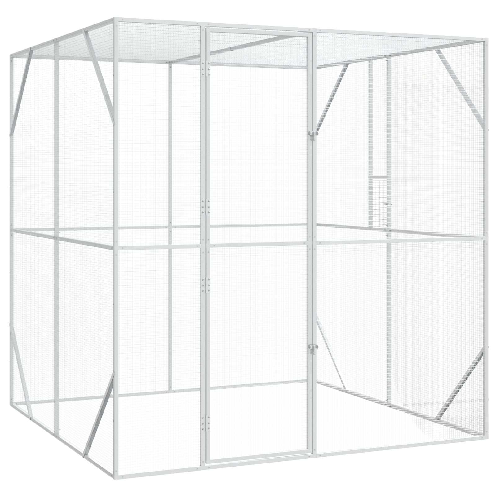 Vogelkäfig Anthrazit 210 x 304 x 213 cm Verzinkter Stahl