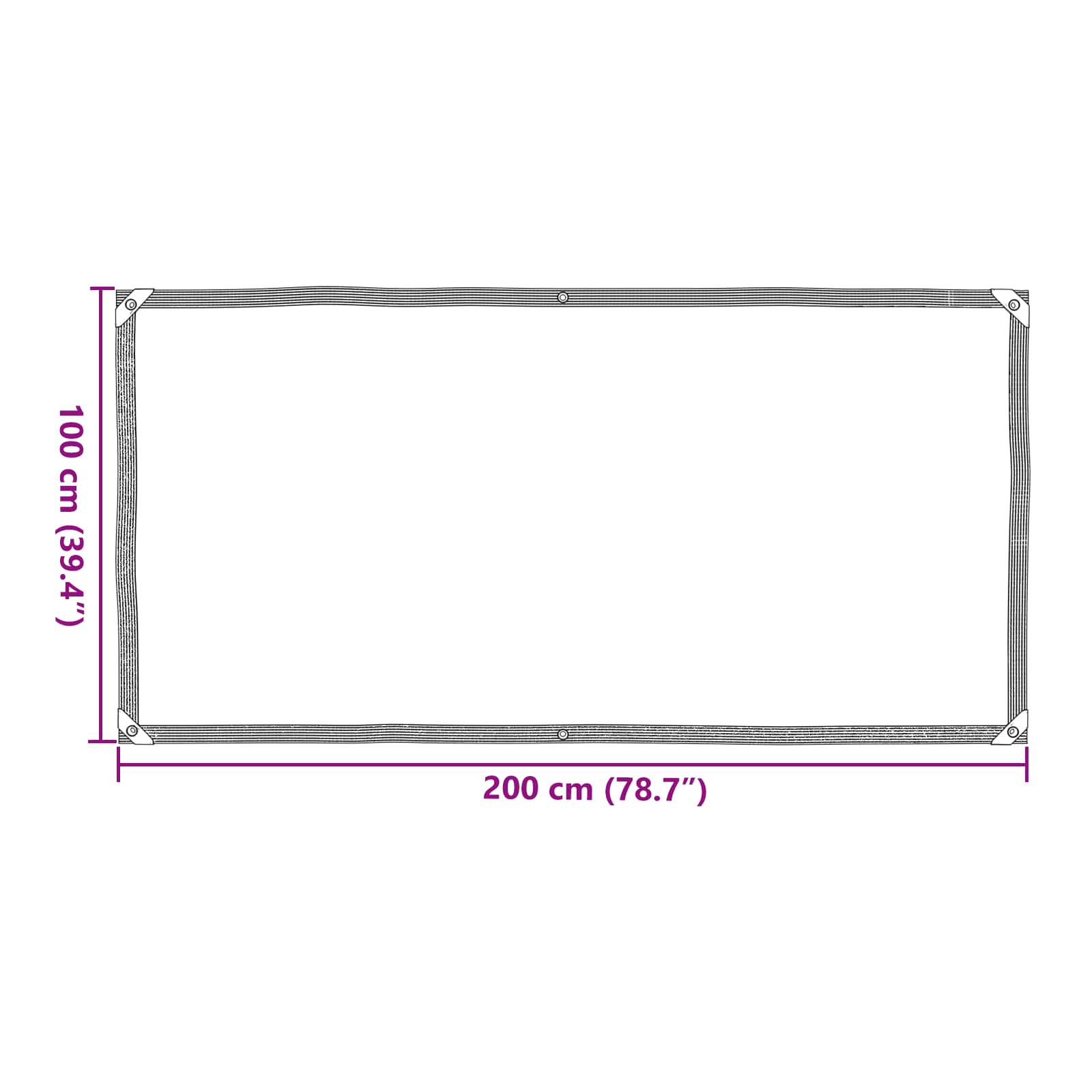 Pflanzenabdeckung mit Ösen 1x3 m Polyethylen