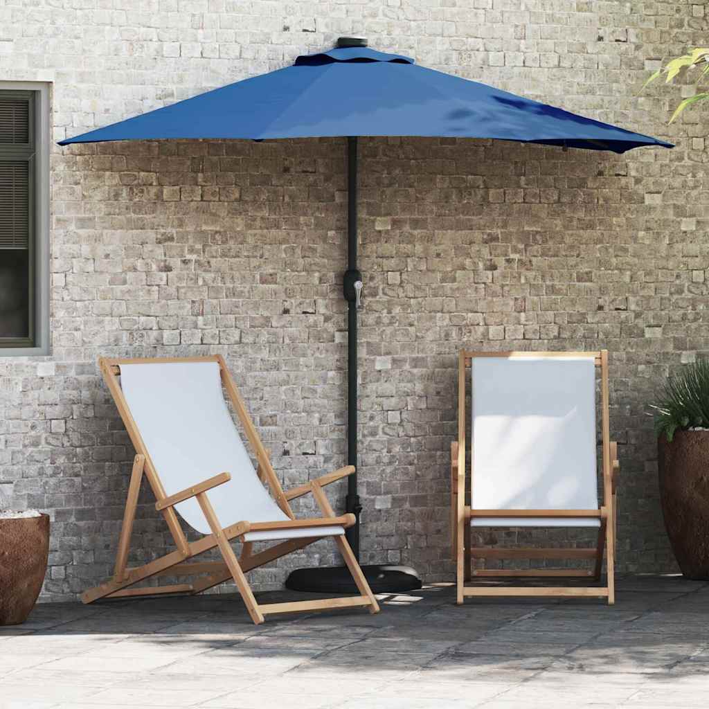 Garten-Sonnenschirm Sand 294 x 150 x 223 cm Polyester und Stahl